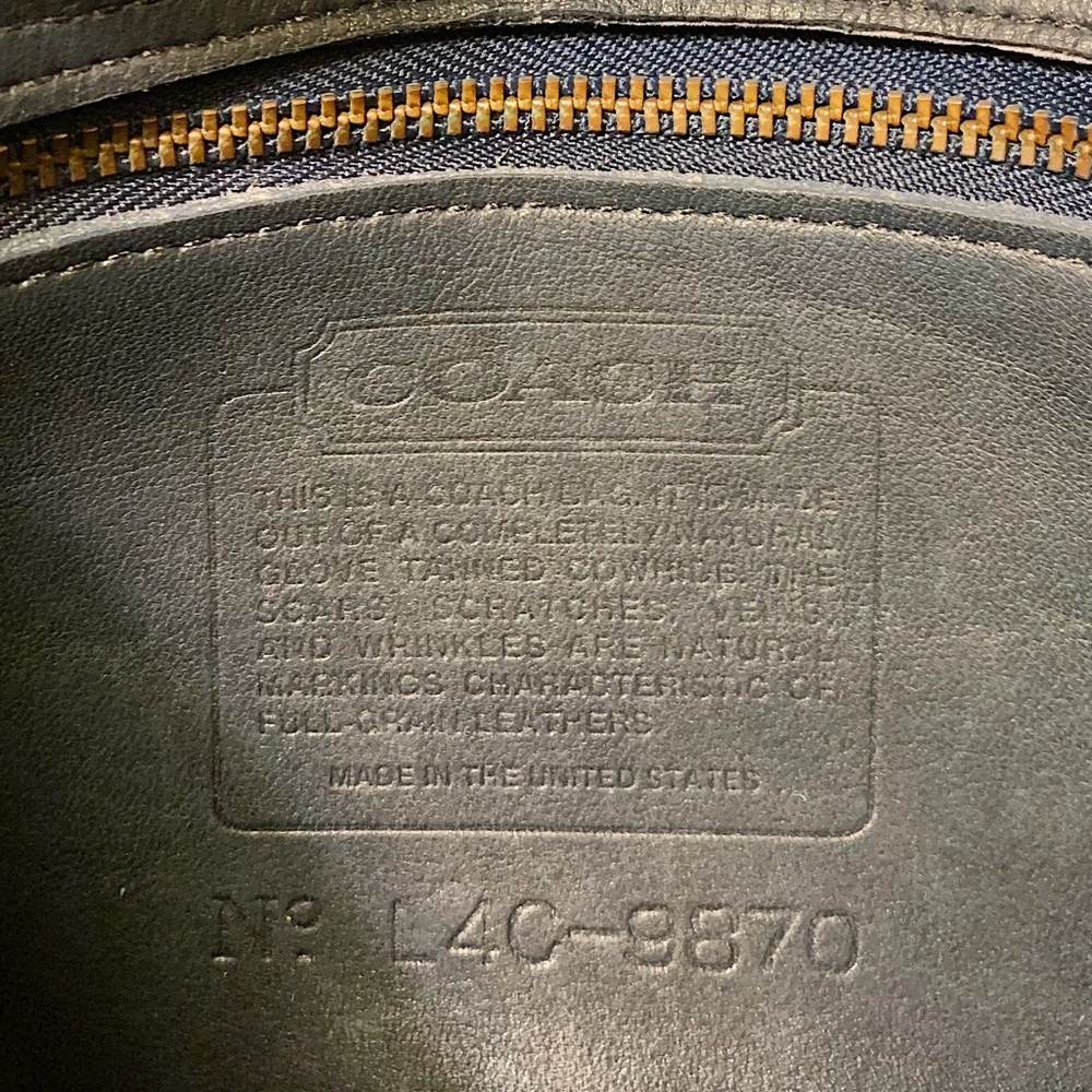 Vintage Coach Court 9870 Black w Hang Tag Made in the United States - Picture 4 of 7